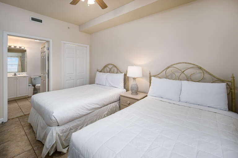 With entry to the guest bathroom.