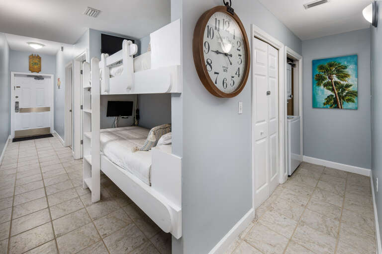 Check this out! Your kids will LOVE this! The bunks have their own flat screen TVs. 