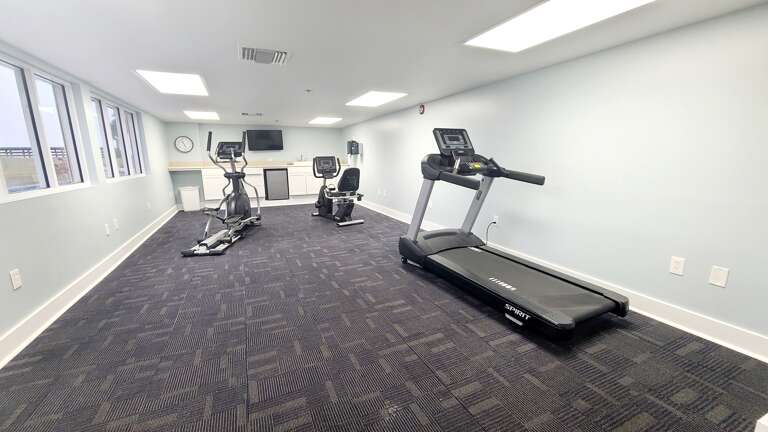 Indoor fitness room. 