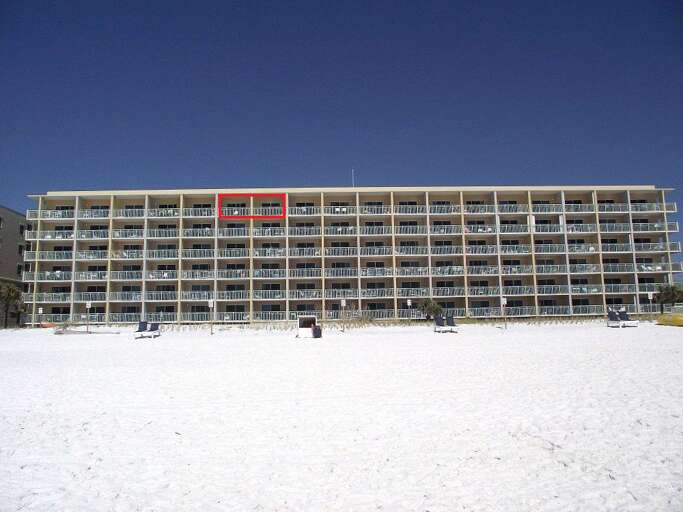 Red square indicates location of unit's balcony!
