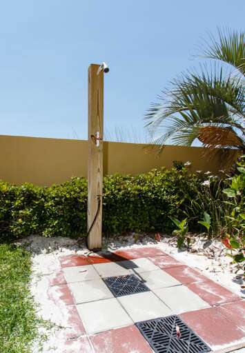 Rinse off before heading back to the condo.