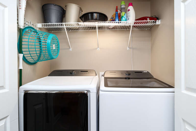 Full size IN UNIT washer and dryer for your convenience.