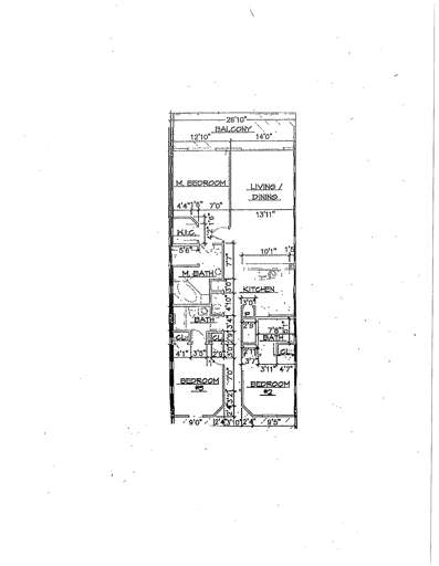 3 bed 3 bath with master bedroom and living/dining rooms with beach front balcony access.