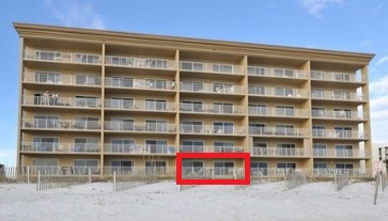 Red square indicates location of unit balcony
 Red square indicates location of unit balcony