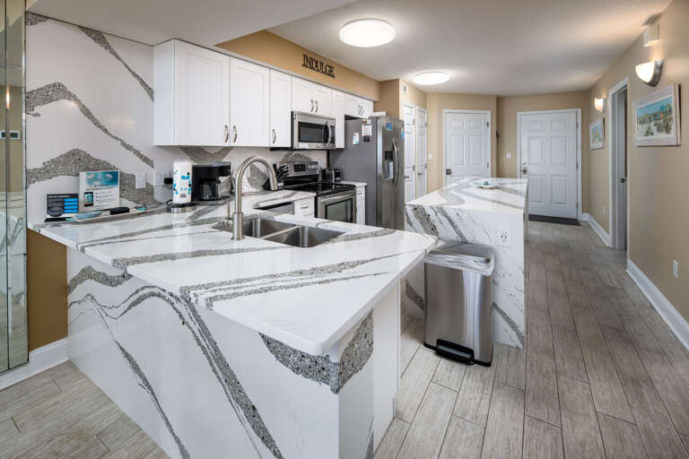 Stainless steel appliances, white cabinetry, and so much counter space!  Stainless steel appliances, white cabinetry, and so much counter space!