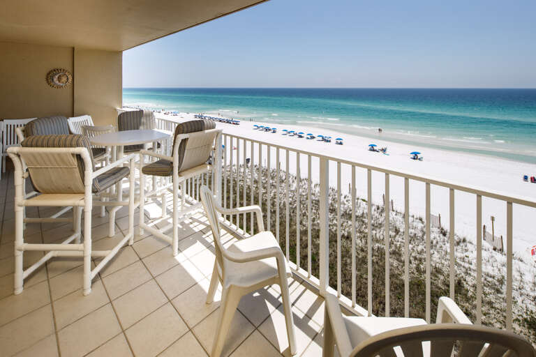 The extra long balcony is spacious enough to offer both dining and lounging areas The extra long balcony is spacious enough to offer both dining and lounging areas