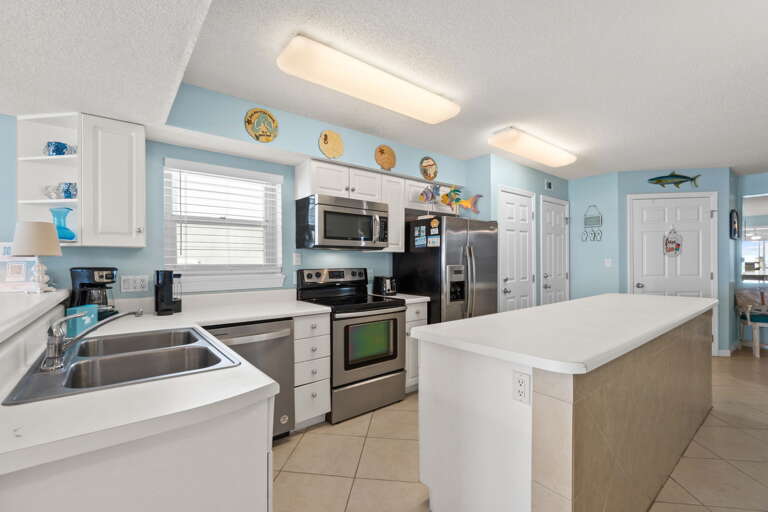 There is ample space to move around with ease and all major appliances are available for your use