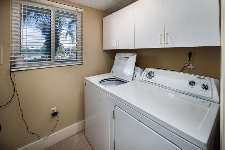 Full size washer and dryer in the condo for your convenience.