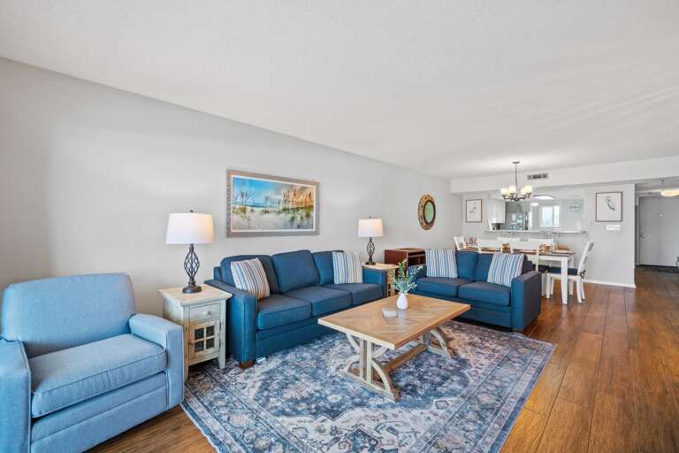 Plenty of seating in this living room.