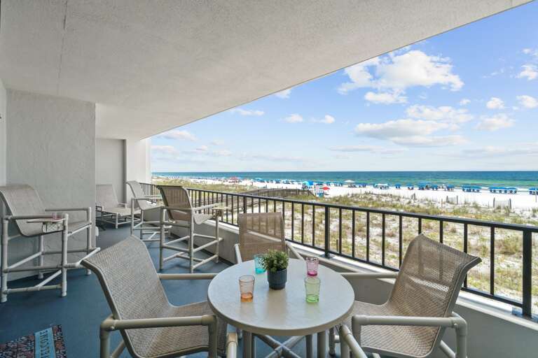 Massive private patio with ample seating