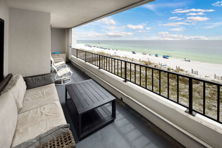 Awesome balcony furniture for true comfort while enjoying these incredible views.