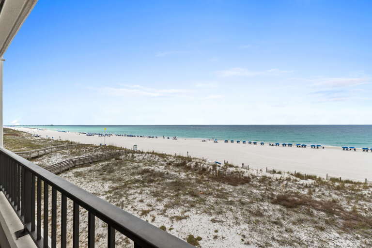 There is nothing between you and the crystal clear waters of the Gulf.