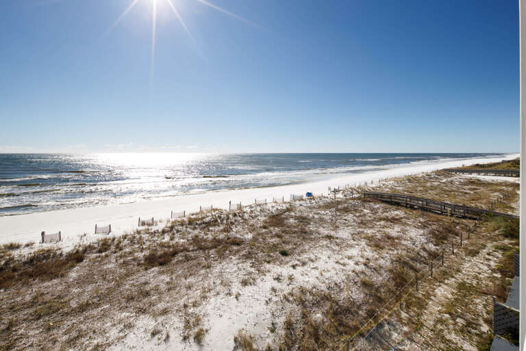 There is nothing between you and the crystal clear waters of the Gulf.