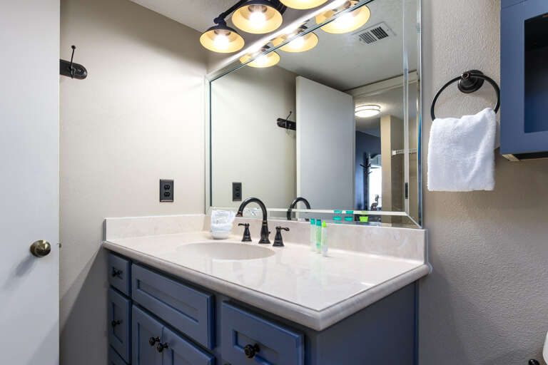 Vanity in the master bathroom.