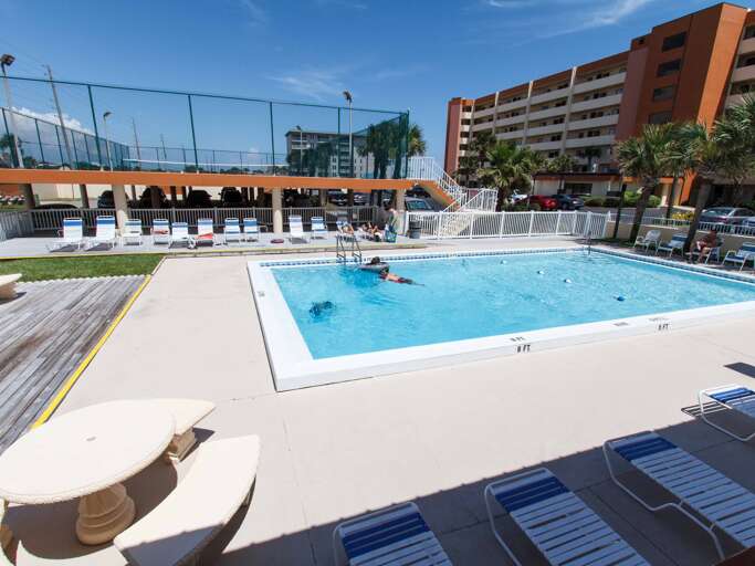 Additional view of the spacious pool deck.