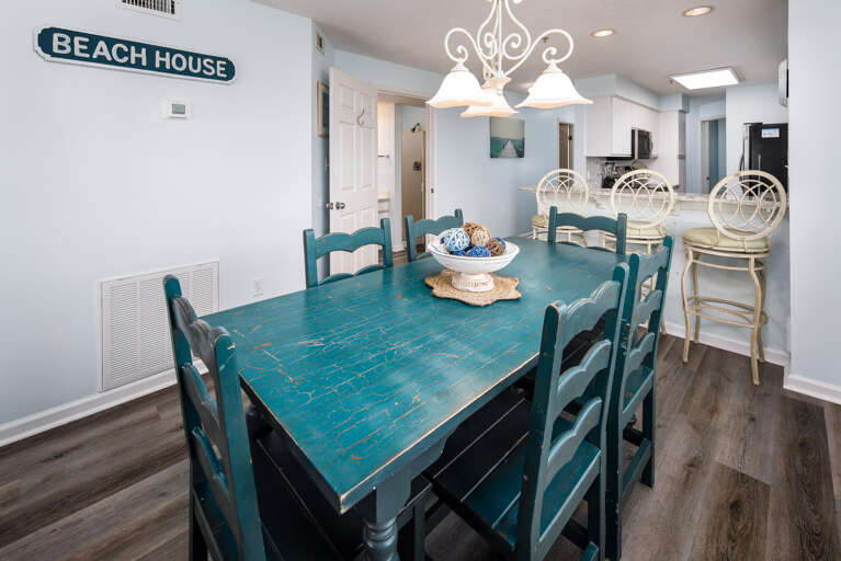 Enjoy a meal at the dining room table