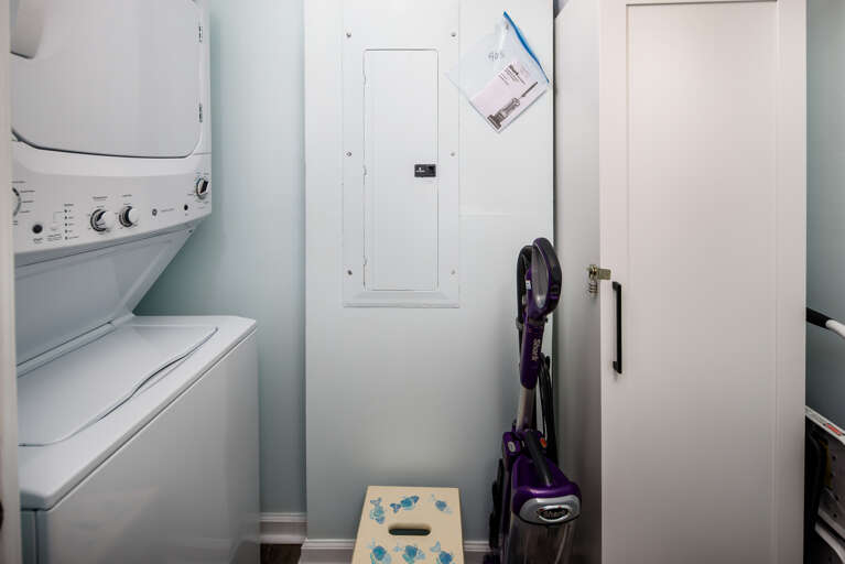 In unit washer and dryer for all your laundry needs 