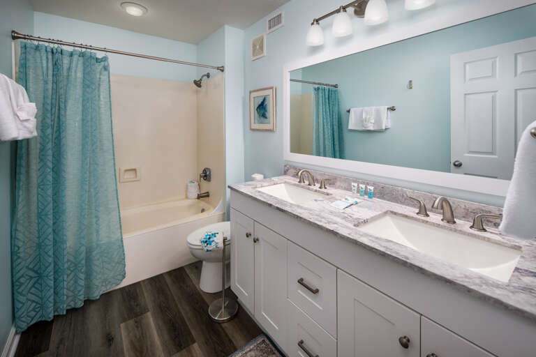 Double sinks providing extra space 