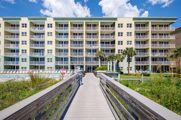 Looking back to the condominium
