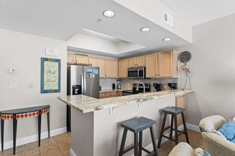Need a quick snack, enjoy it at the breakfast bar.