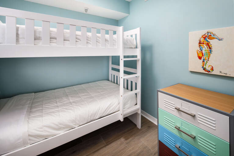 This is just an EXTRA space in the two bedroom condo allowing room for 2 additional guests. 