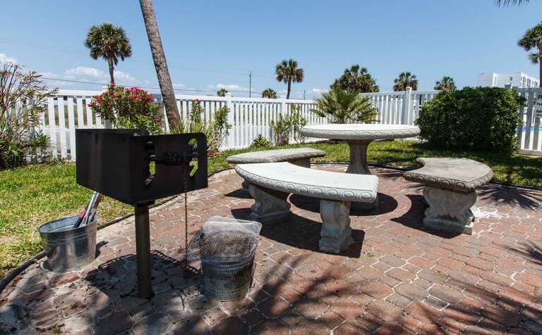 Charcoal Grills at the property.