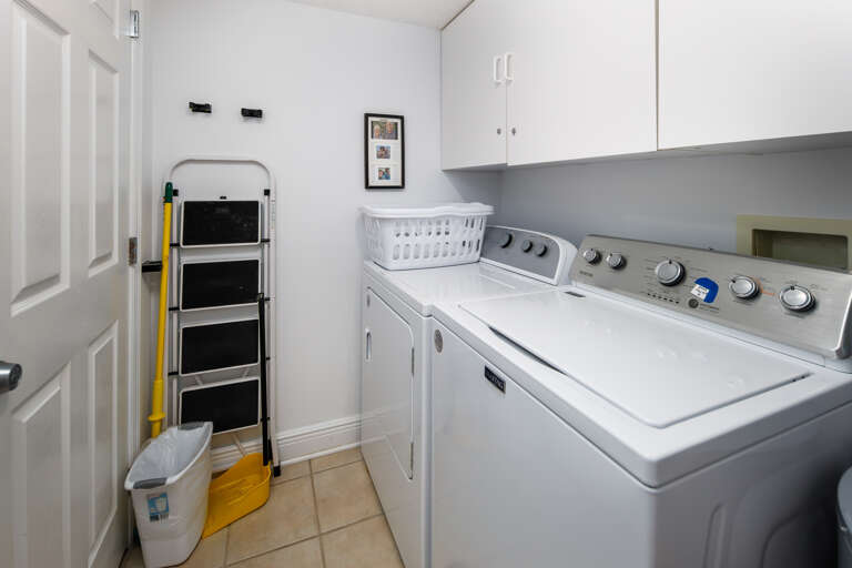 Full size washer and dryer for your convenience. 