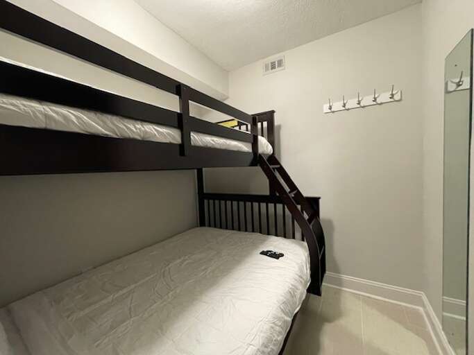 Twin over a full size mattress.