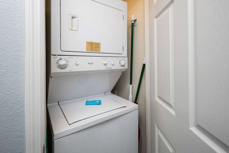 In unit washer and dryer for your convenience