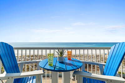 Enjoy breakfast or coffee at your private balcony table!