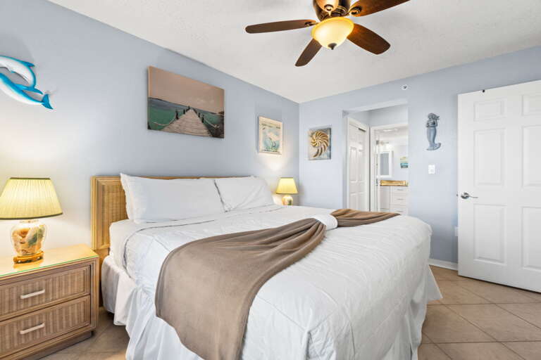 A king bed for a good nights rest!