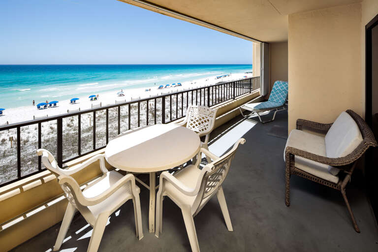 Beautiful white soft silky sand and emerald green waters on our Gulf Coast and you cannot get any closer to that shoreline than this!