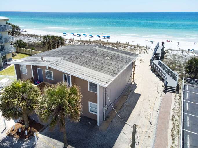 Steps away from the gorgeous water 