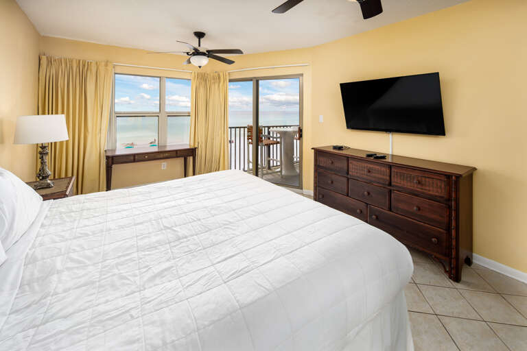 Gorgeous beach view and flat screen TV