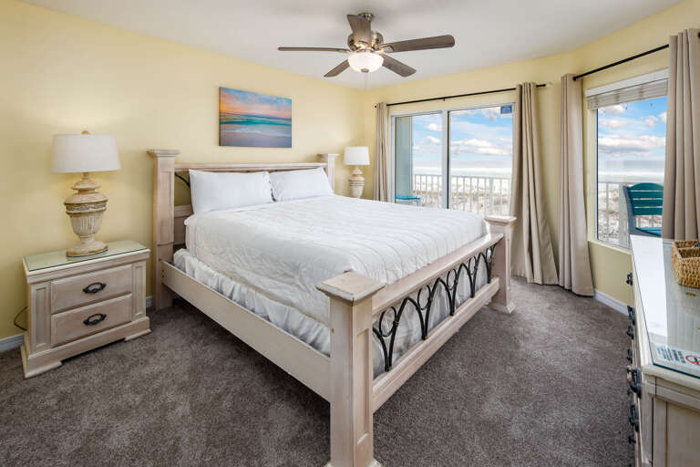 Master Bedroom boasts a King bed; perfect for unwinding after a long day on the beach.