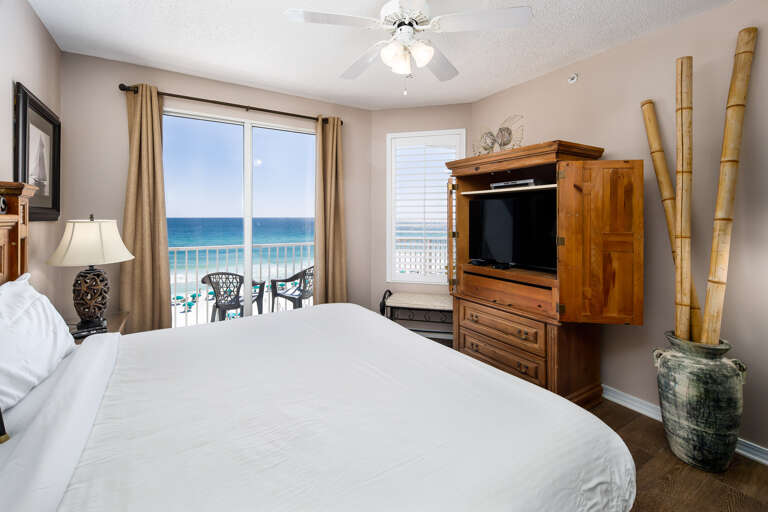 Sleep in comfort as you wake up to the waves crashing against the shore.  