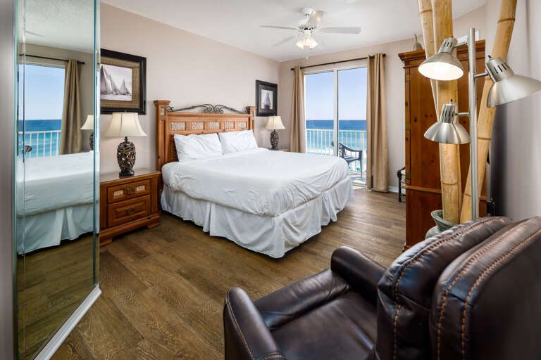 There is a king size bed to enjoy a great nights sleep.  