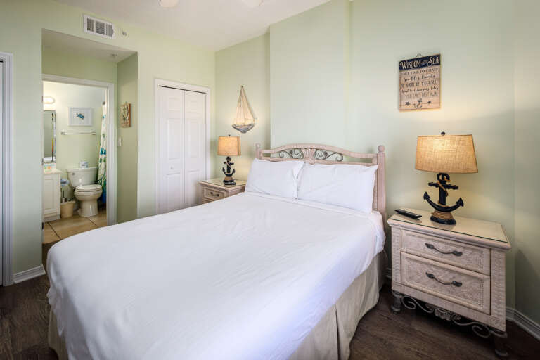 Access the bathroom right from your bedroom.  