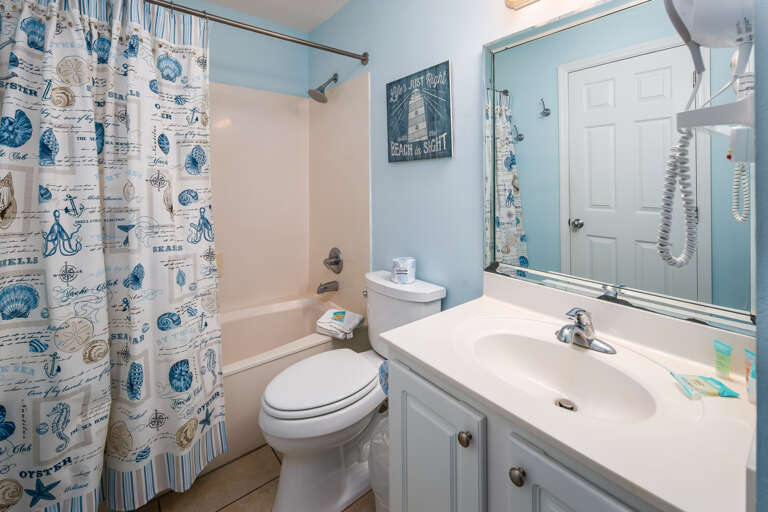 One of 3 bathrooms in this fabulous 3 bedroom unit