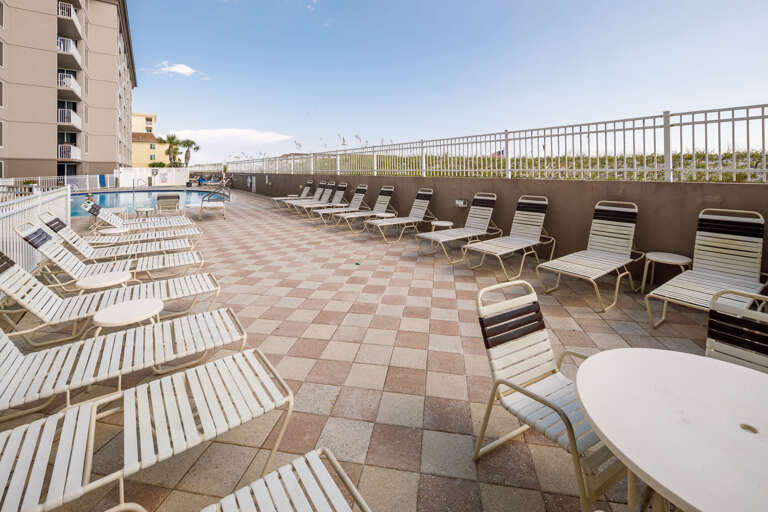 Pool area with plenty of room for lounging.