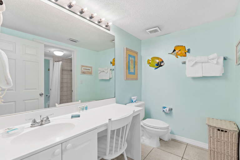 Ample space in this bathroom.