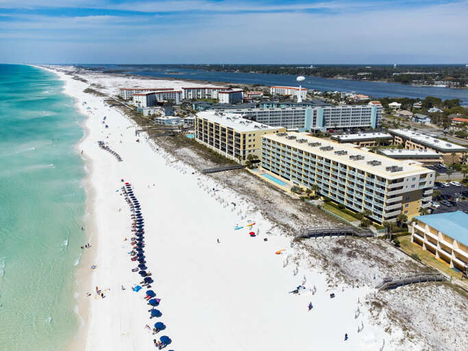 The property is so close to the emerald water!