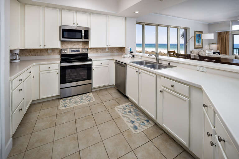 Stainless steel appliances make cooking a dream