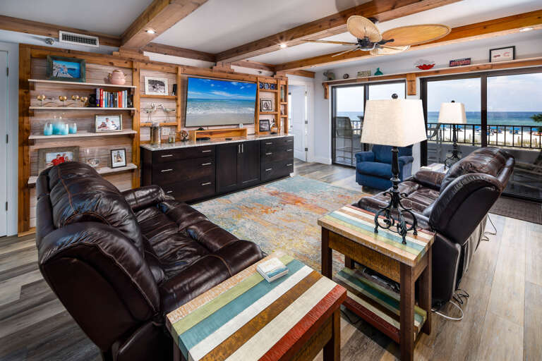 Will you watch TV or the emerald waves?