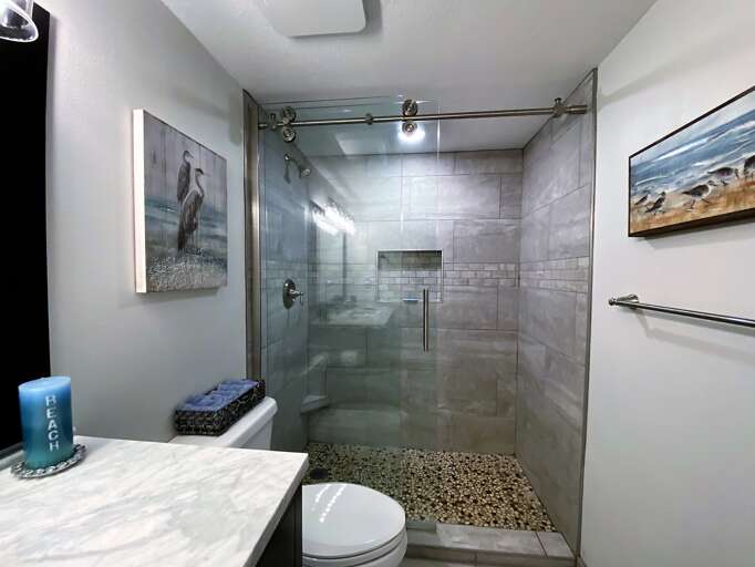 Walk in and wash off!