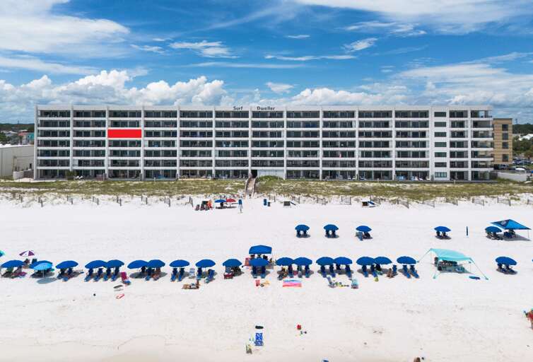 Red rectangular indicates location of unit balcony