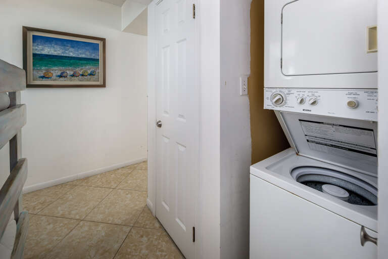 Washer and dryer for your laundry needs.