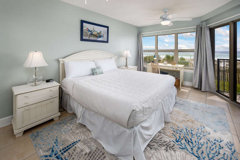 A King sized bed in the master bedroom for a great nights rest.