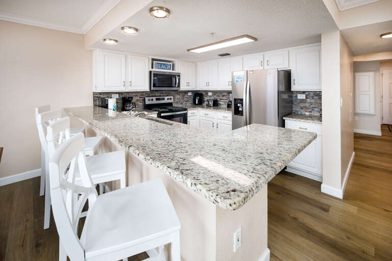 Enjoy all meals of the day at the fabulous breakfast bar!