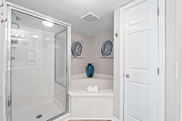 If you want a bath or a shower this bathroom can accommodate your needs. 